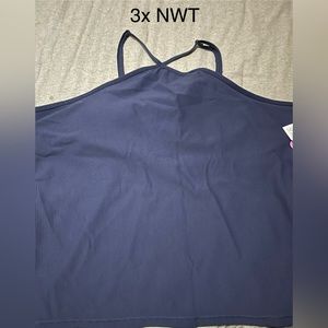 3x tank w/built in bra NWT